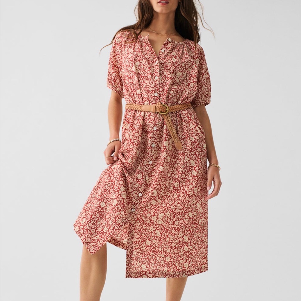 Faherty Carmel Dress in Spice Sunset Floral
